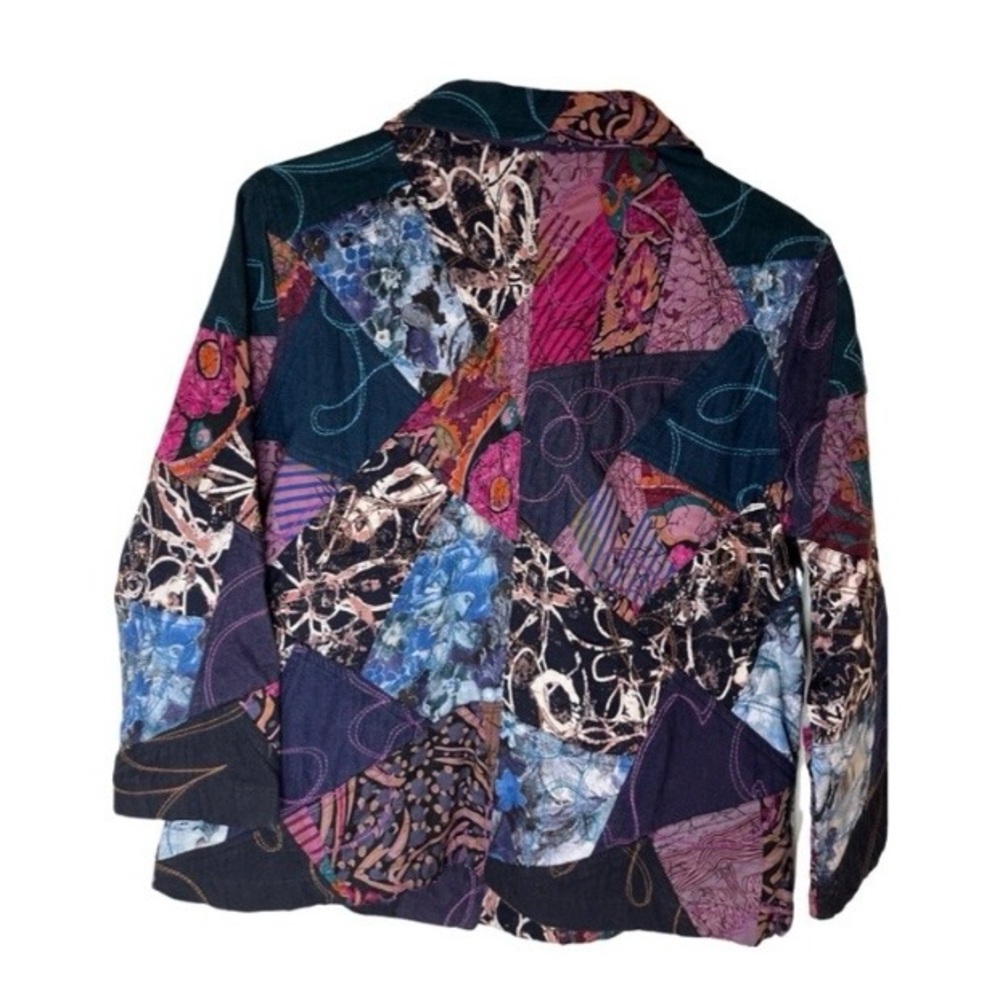 NWOT Casual Studio Patchwork Blazer Jacket multic… - image 2